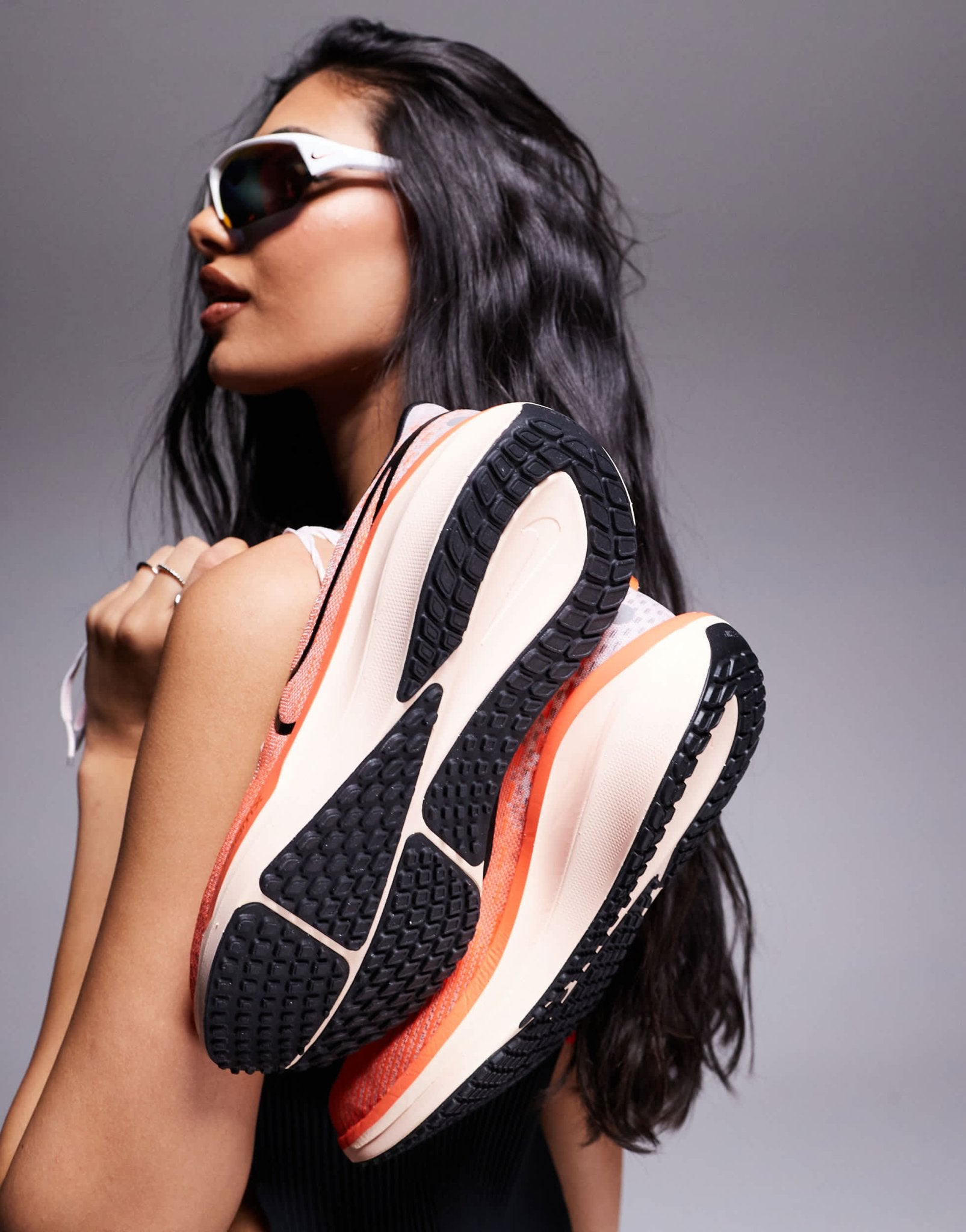 Nike Running Vomero 17 trainers in white and orange - ASOS Sample Sale