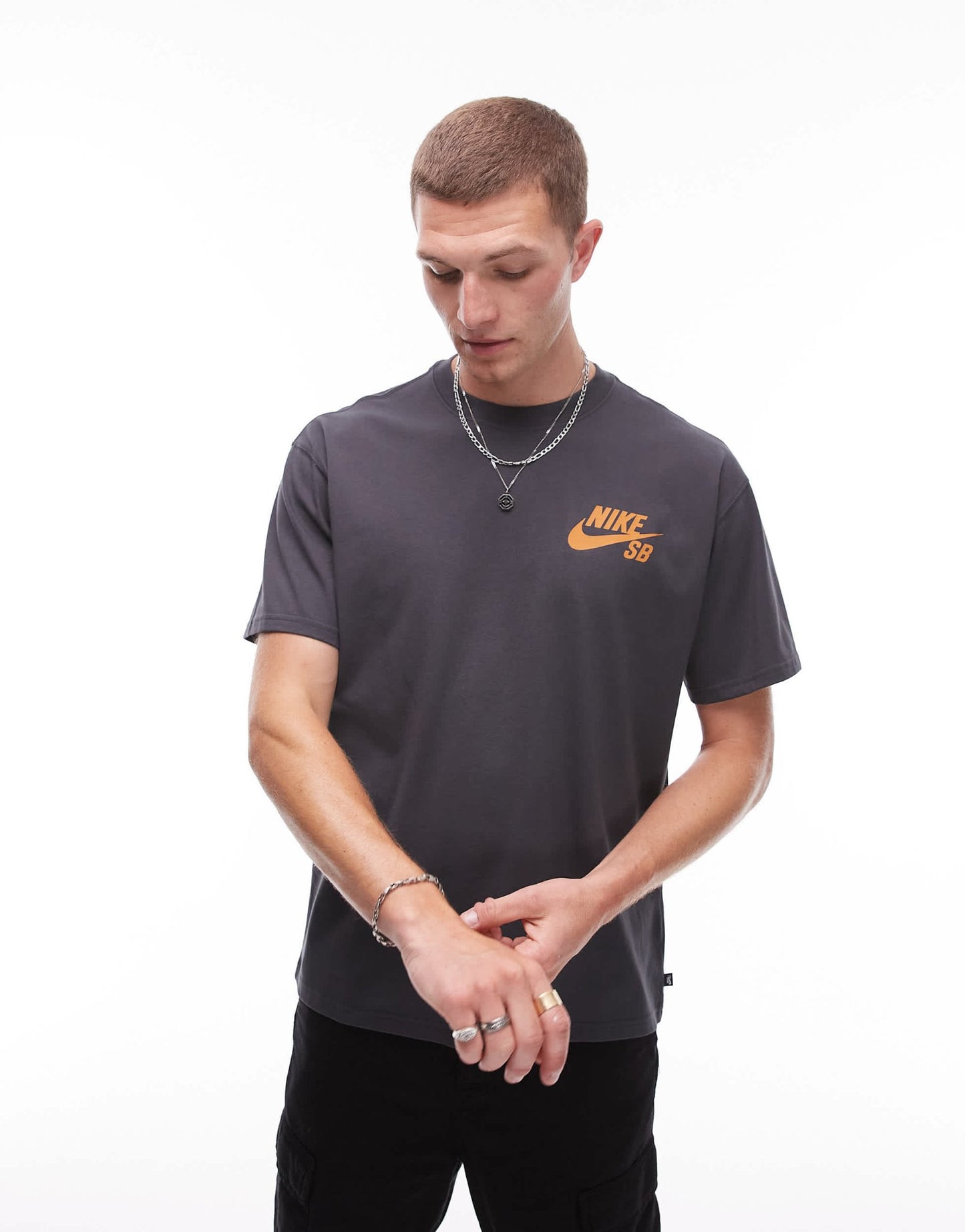 Nike SB logo t-shirt in grey - ASOS Sample Sale