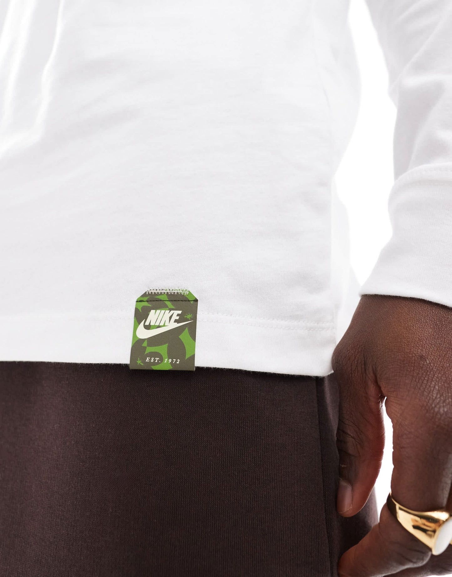 Nike Slow Your Sole graphic longsleeve t-shirt in white - ASOS Sample Sale