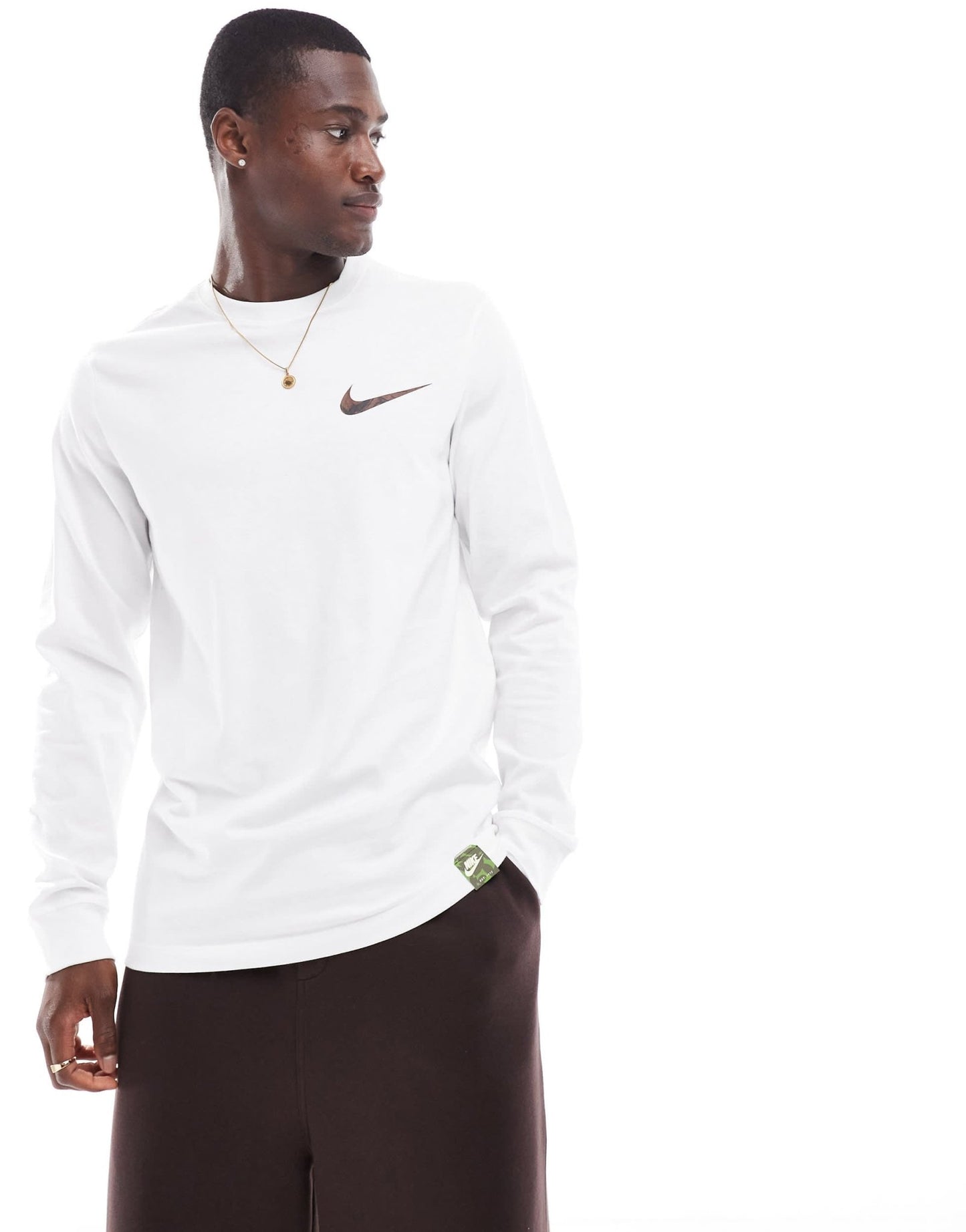 Nike Slow Your Sole graphic longsleeve t-shirt in white - ASOS Sample Sale