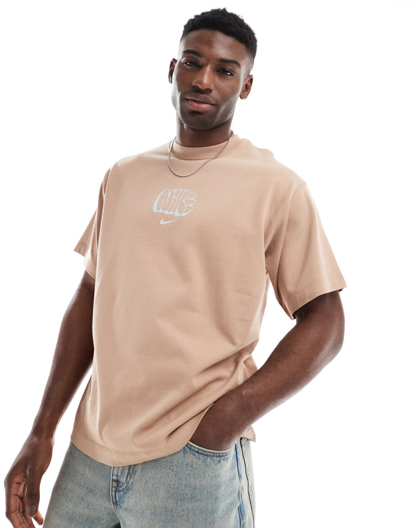 Nike Solo Swoosh graphic t-shirt in brown - ASOS Sample Sale