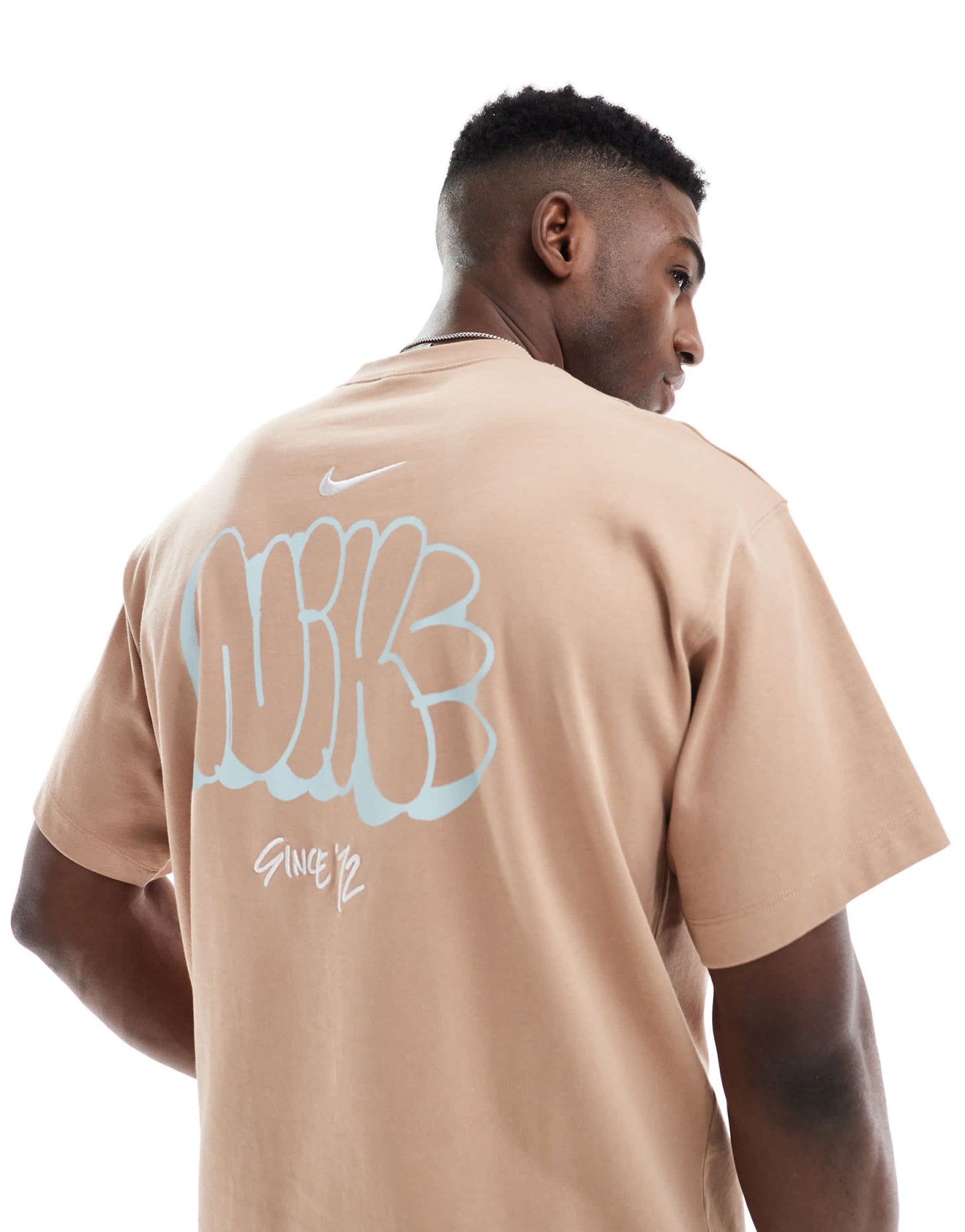 Nike Solo Swoosh graphic t-shirt in brown - ASOS Sample Sale