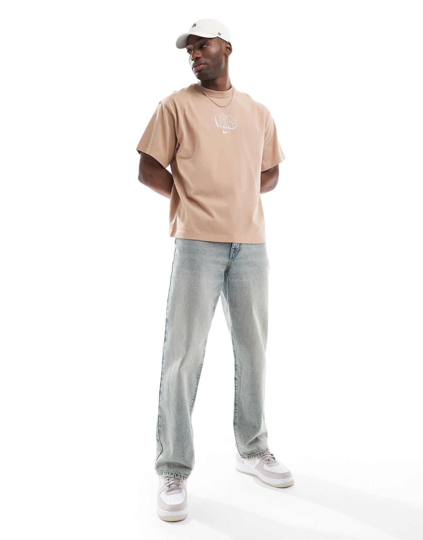 Nike Solo Swoosh graphic t-shirt in brown - ASOS Sample Sale