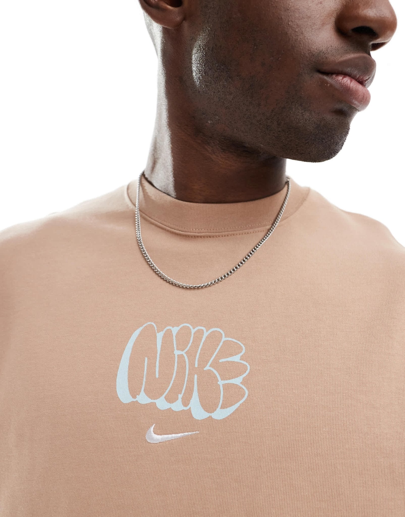 Nike Solo Swoosh graphic t-shirt in brown - ASOS Sample Sale