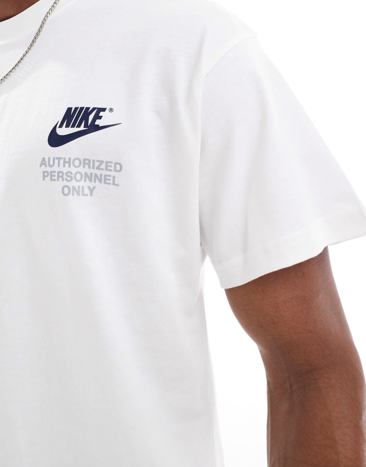 Nike Swoosh graphic back print t-shirt in white - ASOS Sample Sale