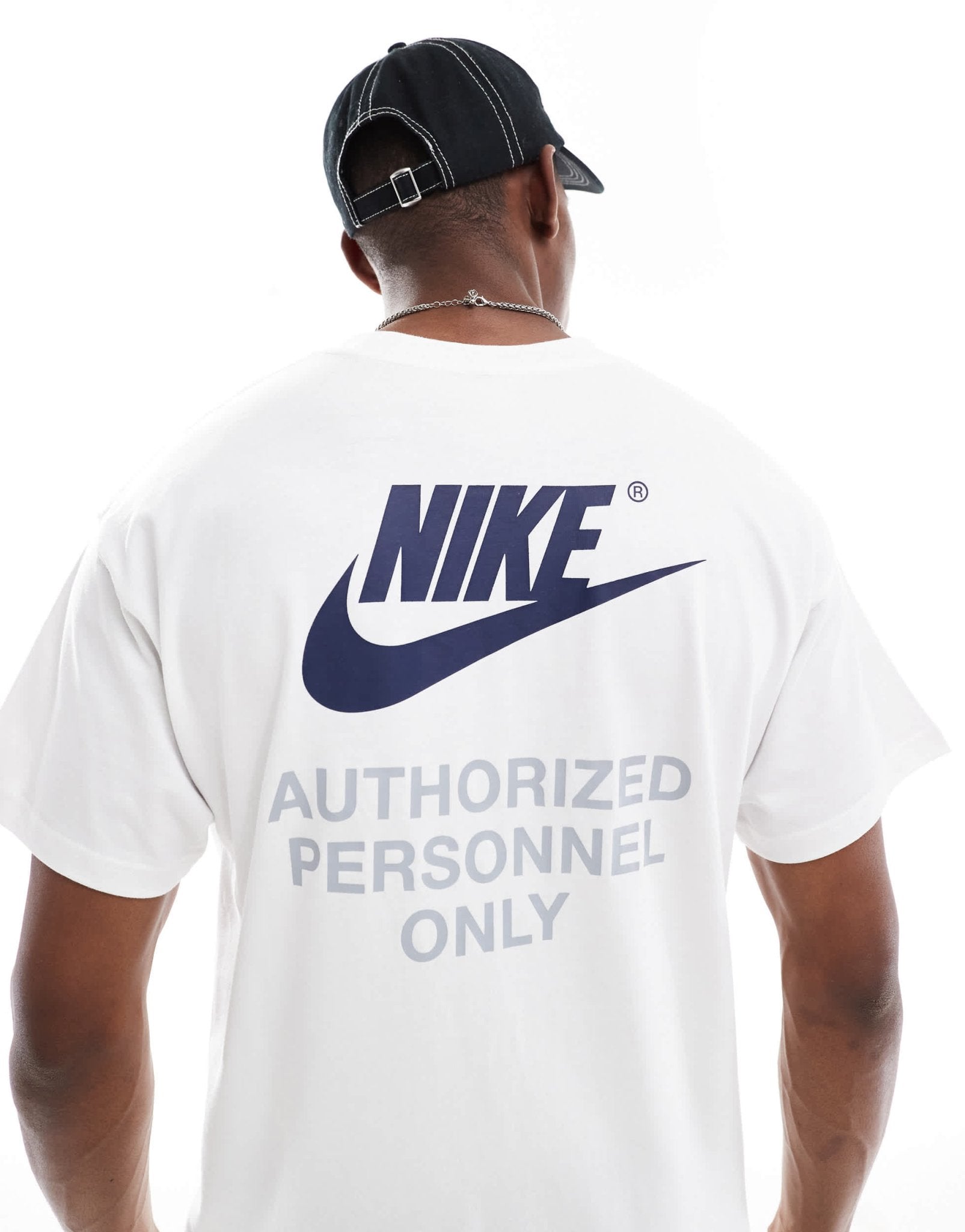 Nike Swoosh graphic back print t-shirt in white - ASOS Sample Sale