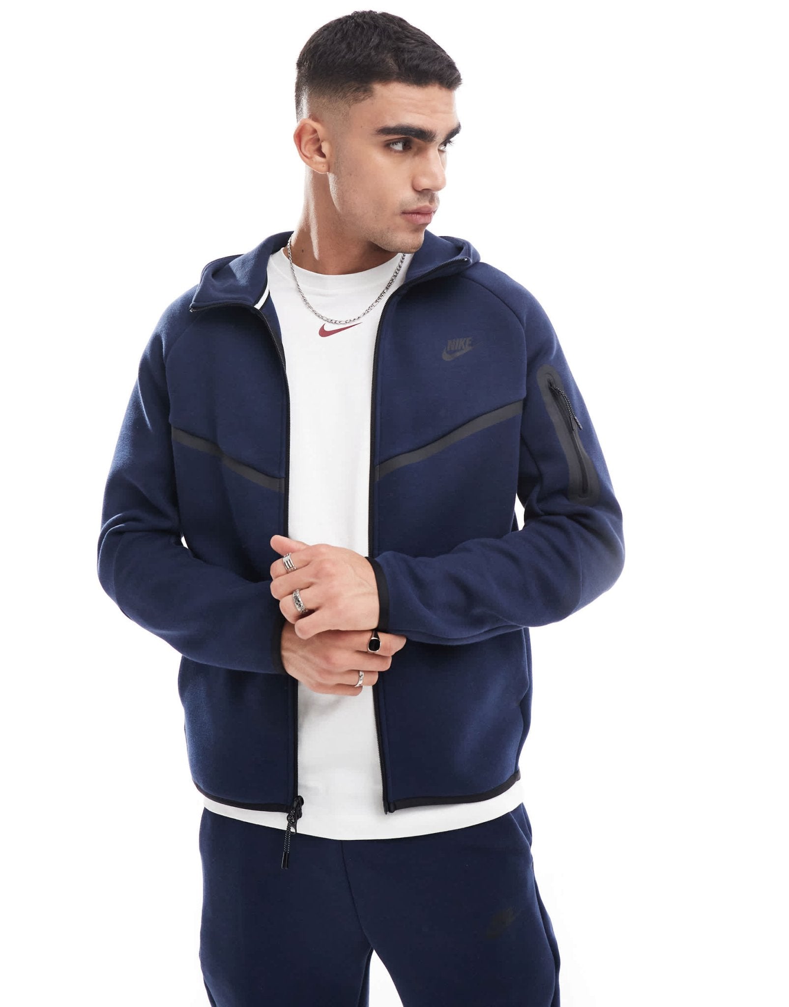 Nike Tech Fleece full zip hoodie in navy - ASOS Sample Sale