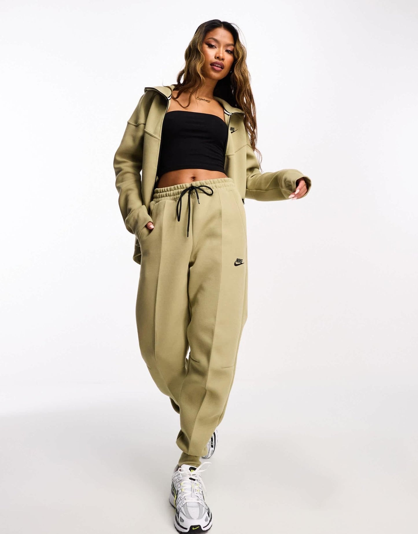 Nike Tech Fleece joggers in neutral olive green - ASOS Sample Sale