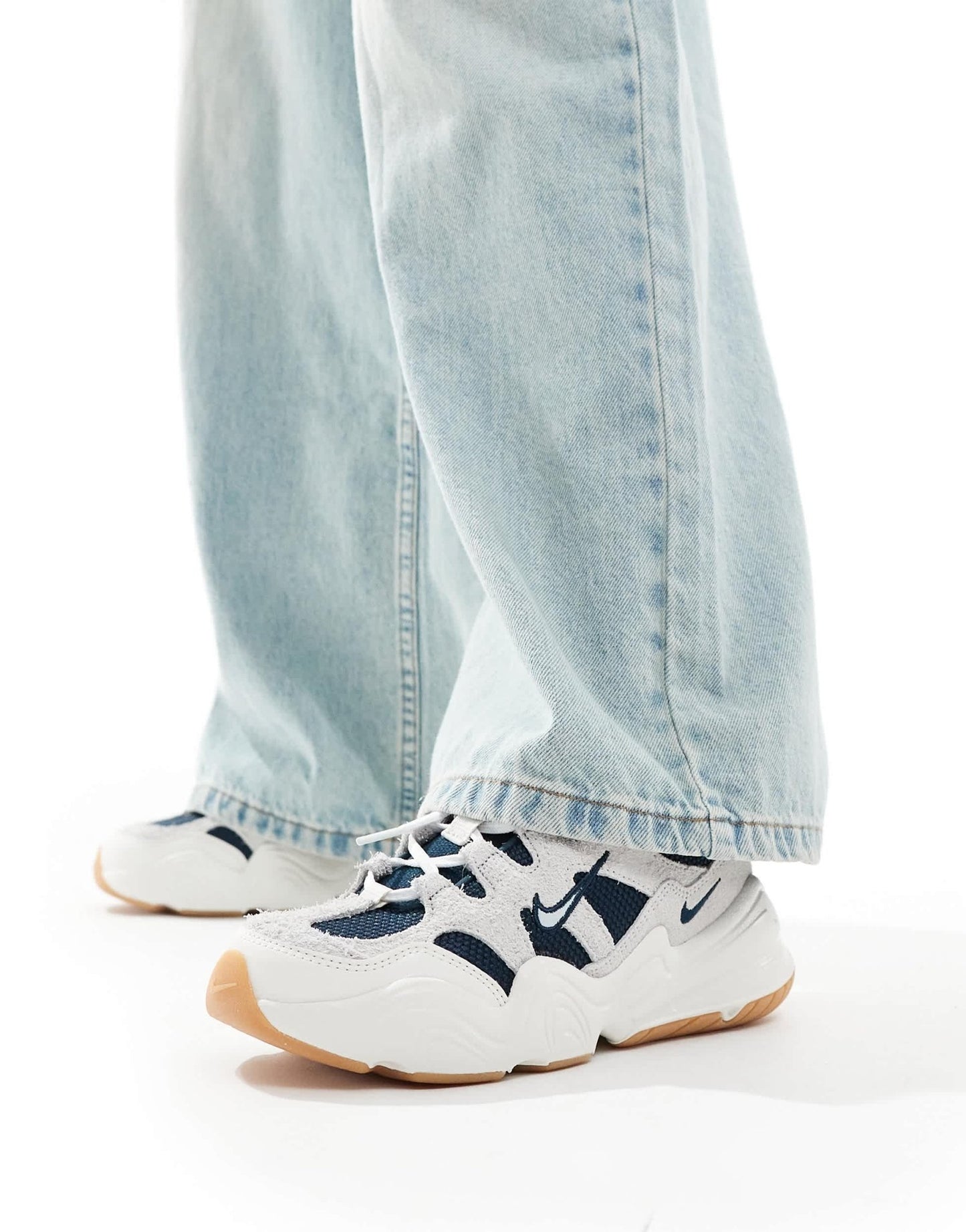 Nike Tech Hera trainers in off white with navy detail - ASOS Sample Sale