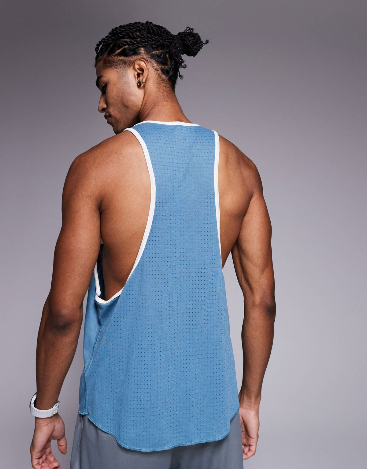Nike Training Heritage Dri-FIT vest in blue and white - ASOS Sample Sale