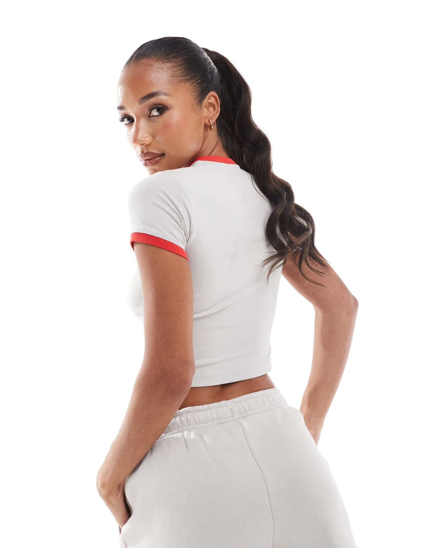 Nike Trend baby tee in light grey - ASOS Sample Sale