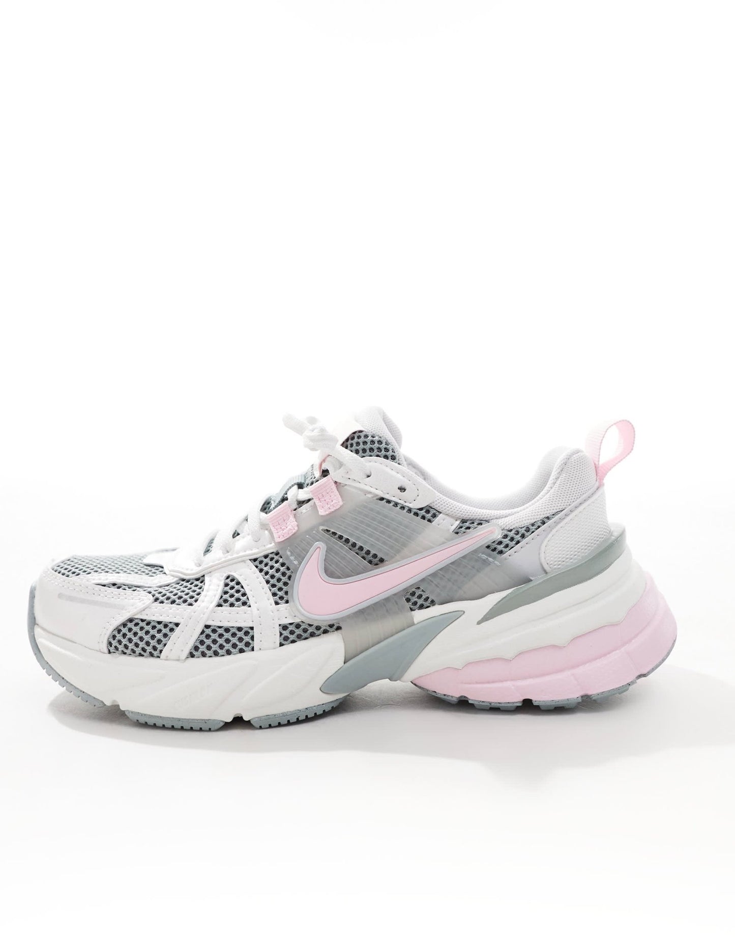 Nike V2K Run trainers in white and pink - ASOS Sample Sale