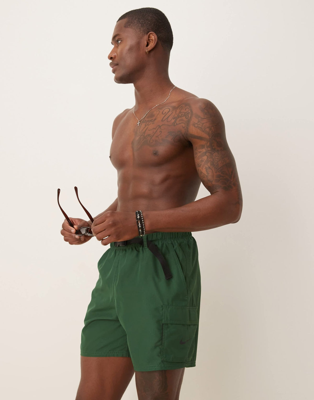 Nike Voyage 5"" volley swim short in green - ASOS Sample Sale