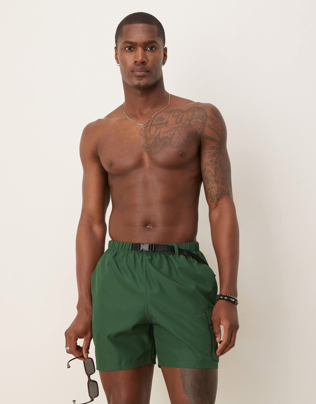 Nike Voyage 5"" volley swim short in green - ASOS Sample Sale