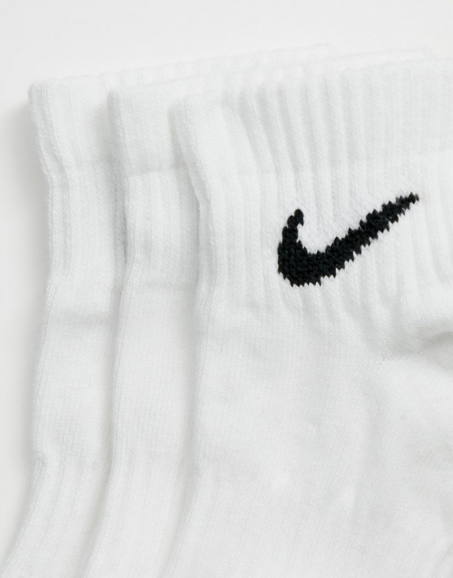 Nike white swoosh logo 3 pack ankle socks - ASOS Sample Sale