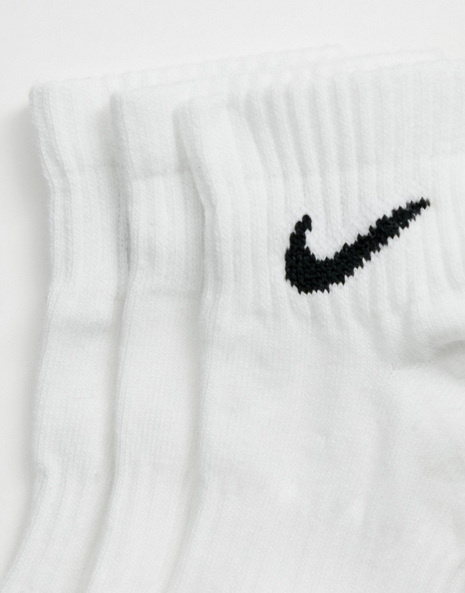 Nike white swoosh logo 3 pack ankle socks - ASOS Sample Sale