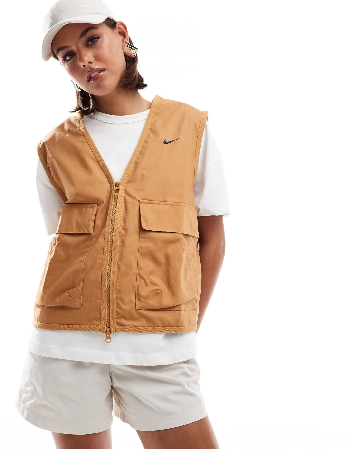 Nike woven cargo vest in brown - ASOS Sample Sale
