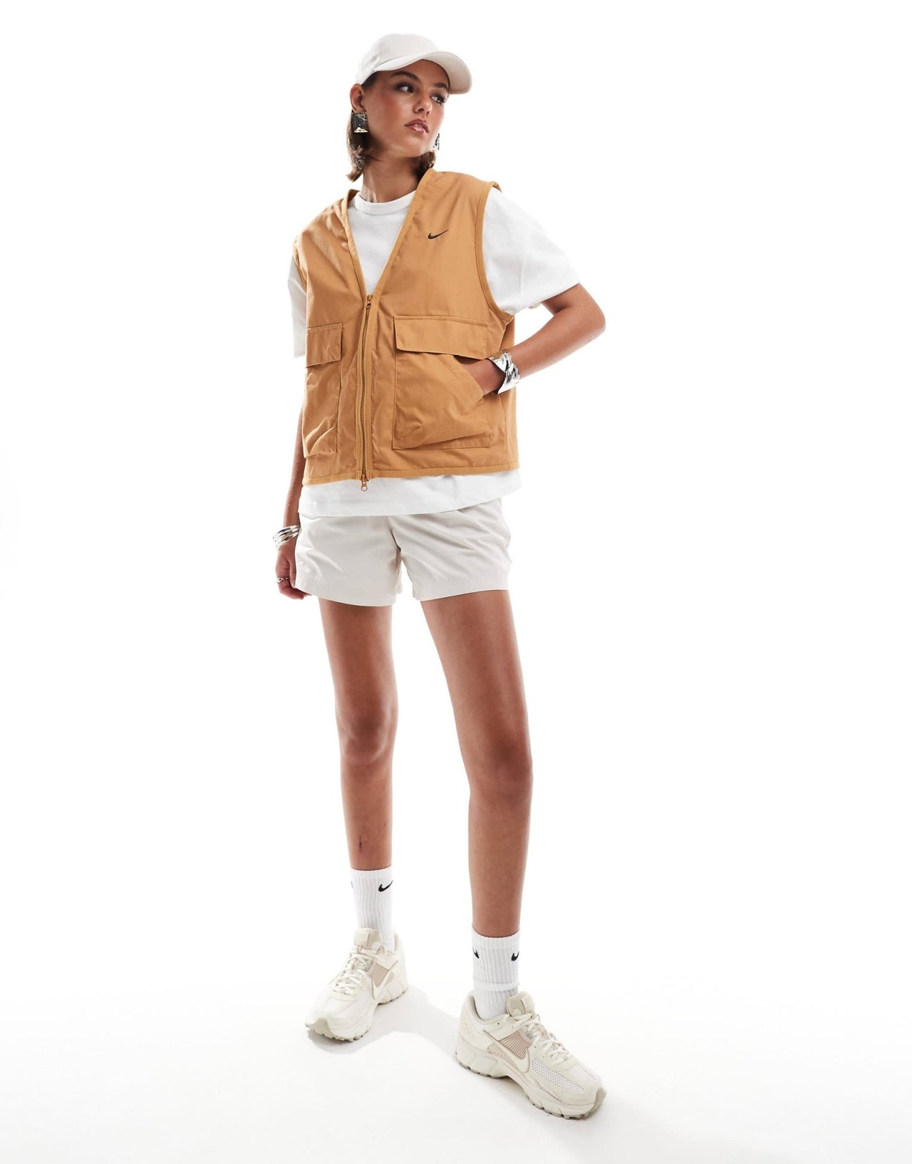 Nike woven cargo vest in brown - ASOS Sample Sale