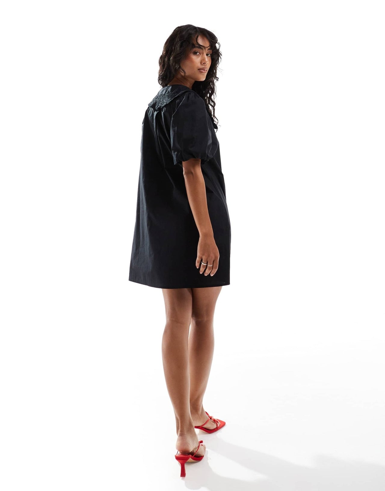 Nobody's Child Bridget mini shirt dress in black - ASOS Sample Sale