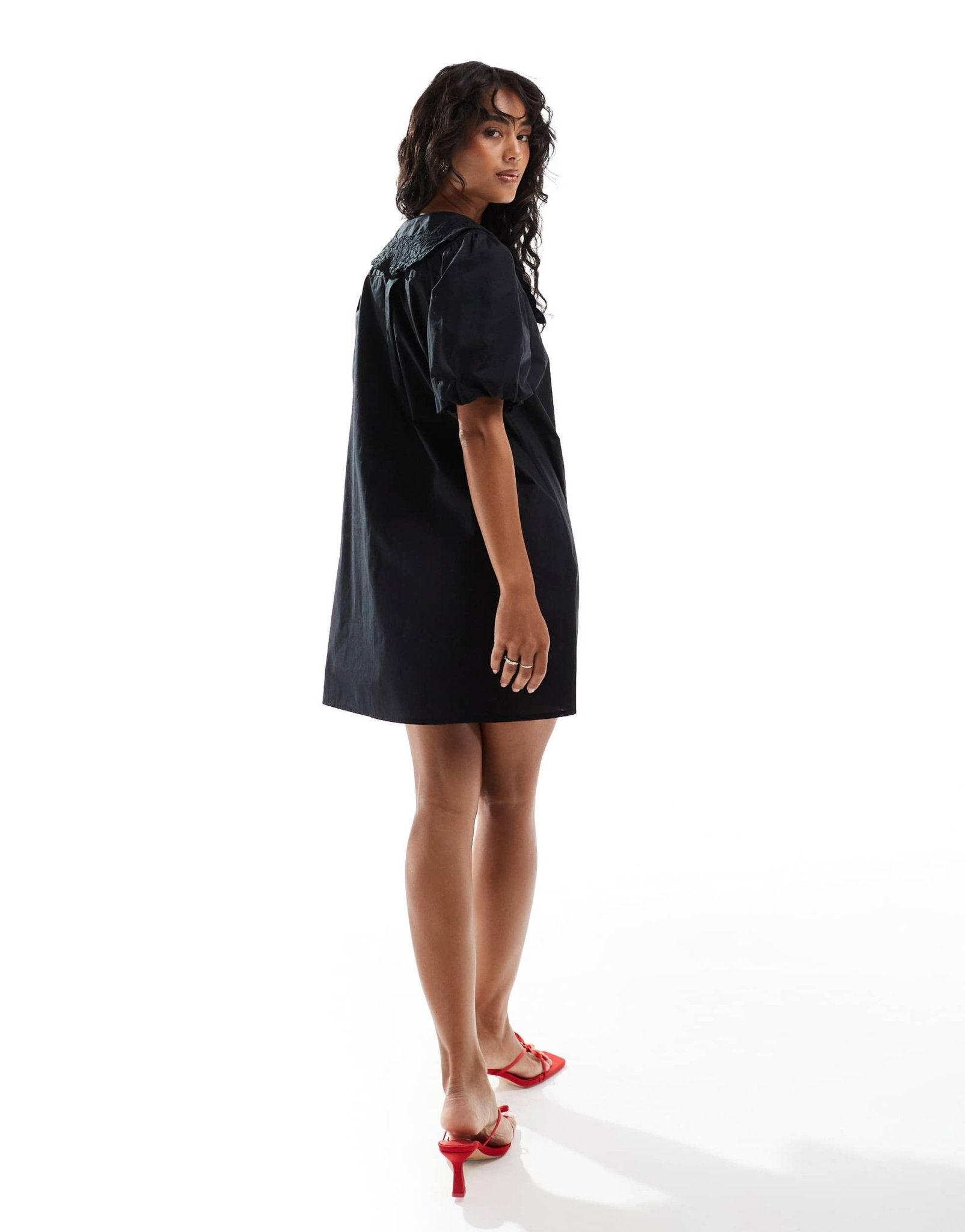Nobody's Child Bridget mini shirt dress in black - ASOS Sample Sale