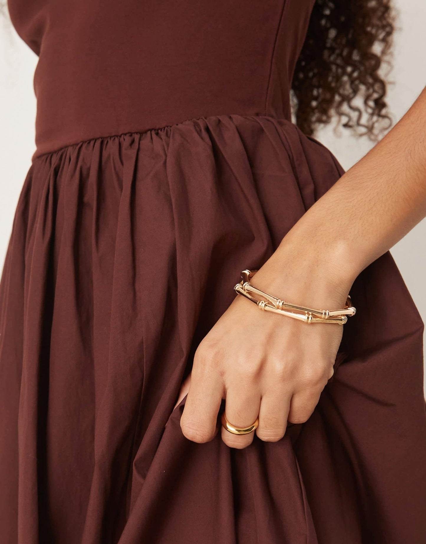 Nobody's Child Colorado square neck midi dress in brown - ASOS Sample Sale