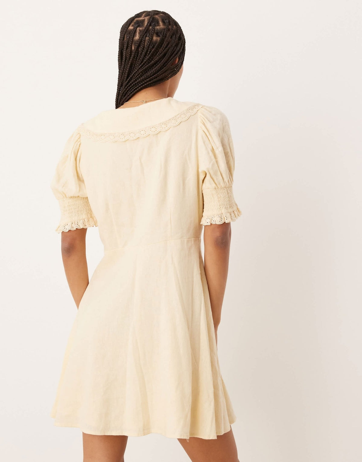 Nobody's Child Louise collared mini dress in yellow - ASOS Sample Sale