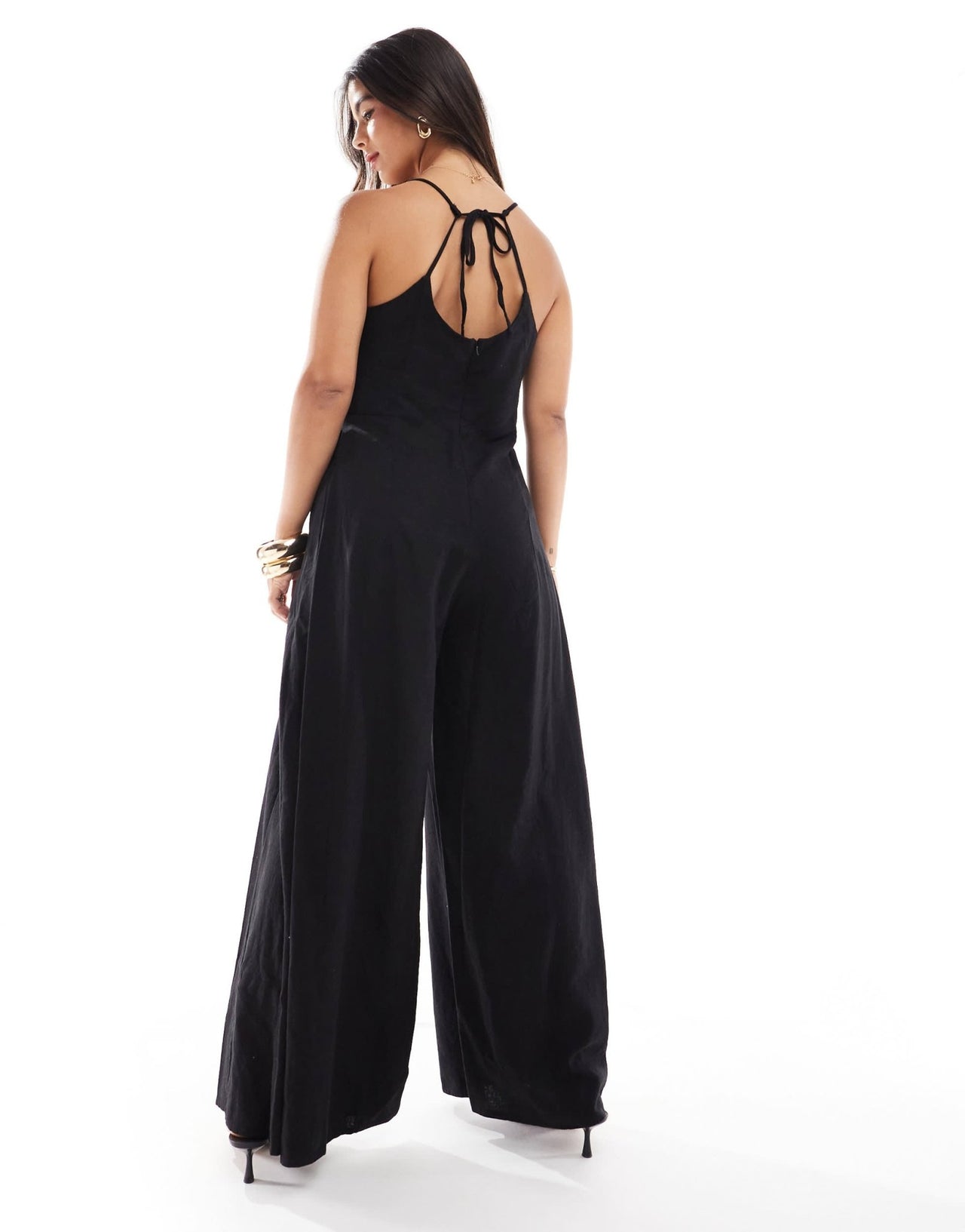 Nobody's Child Maryana wide leg jumpsuit in black - ASOS Sample Sale