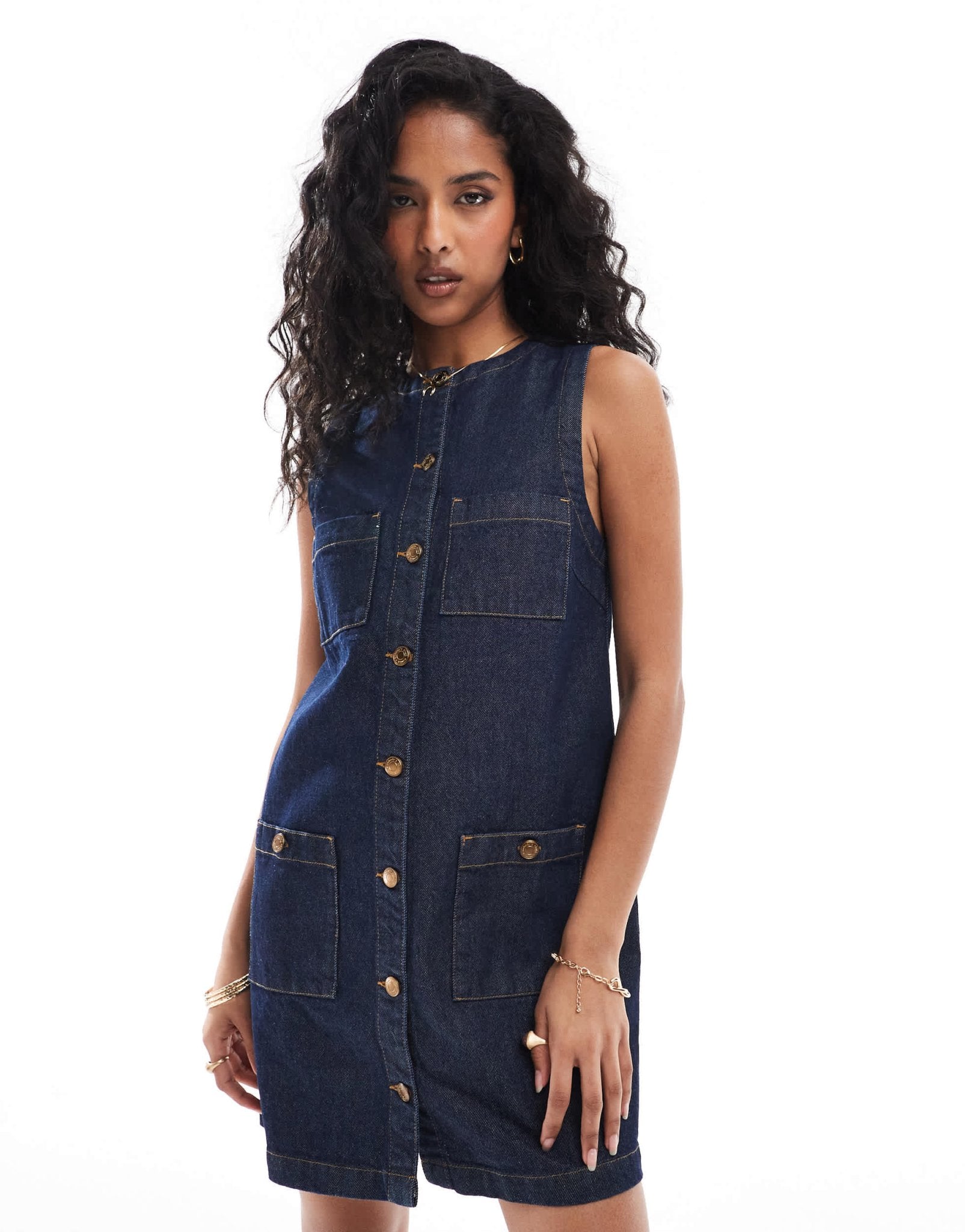 Nobody's Child Ray denim mini dress in blue - ASOS Sample Sale