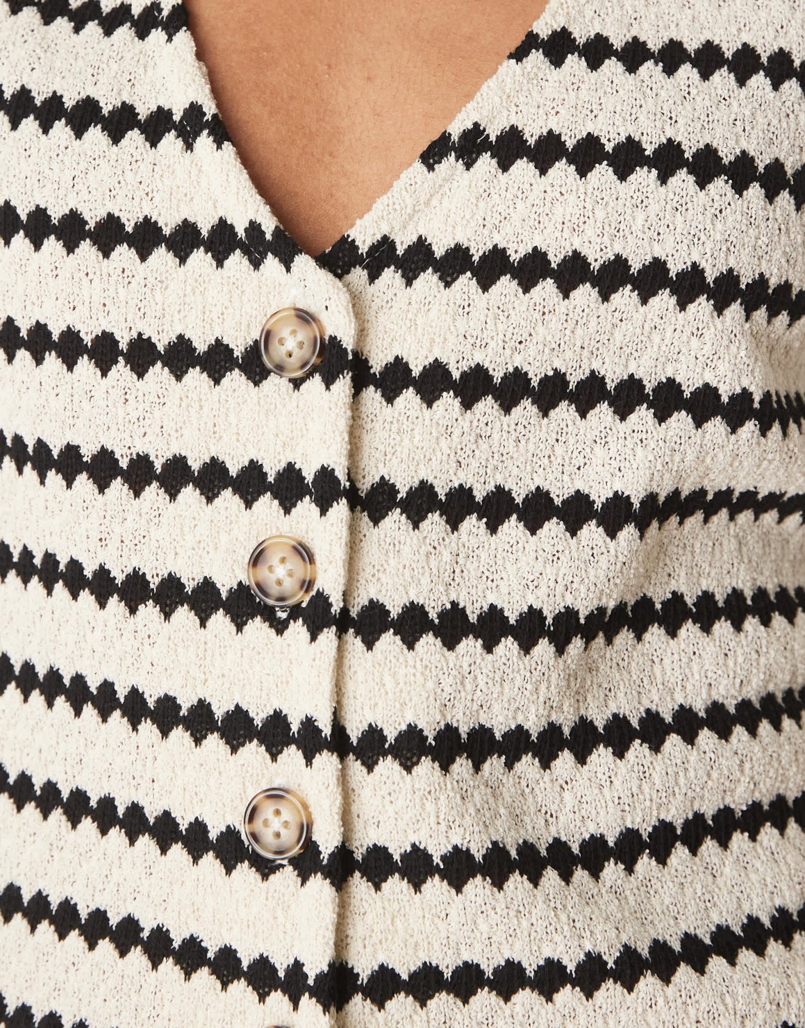 Nobody's Child textured stripe waistcoat co-ord in mono - ASOS Sample Sale