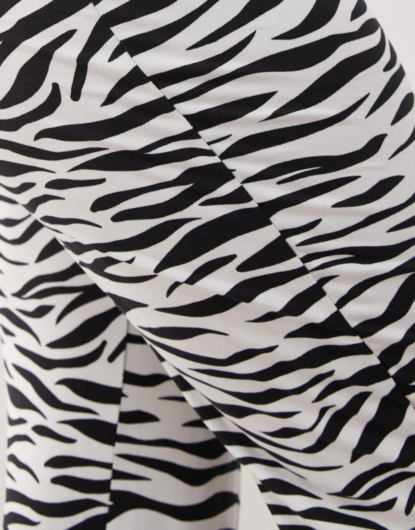 Noisy May Curve flare trousers in zebra - WHITE - ASOS Sample Sale