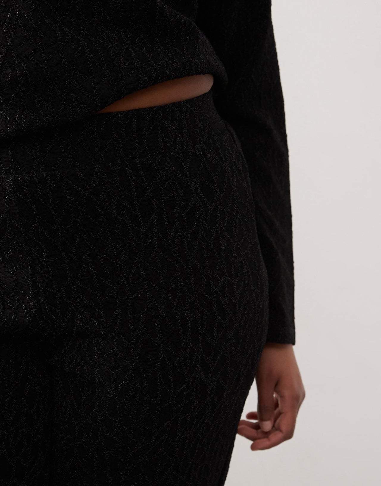 Noisy May Curve glitter flare trouser co - ord in black - BLACK - ASOS Sample Sale