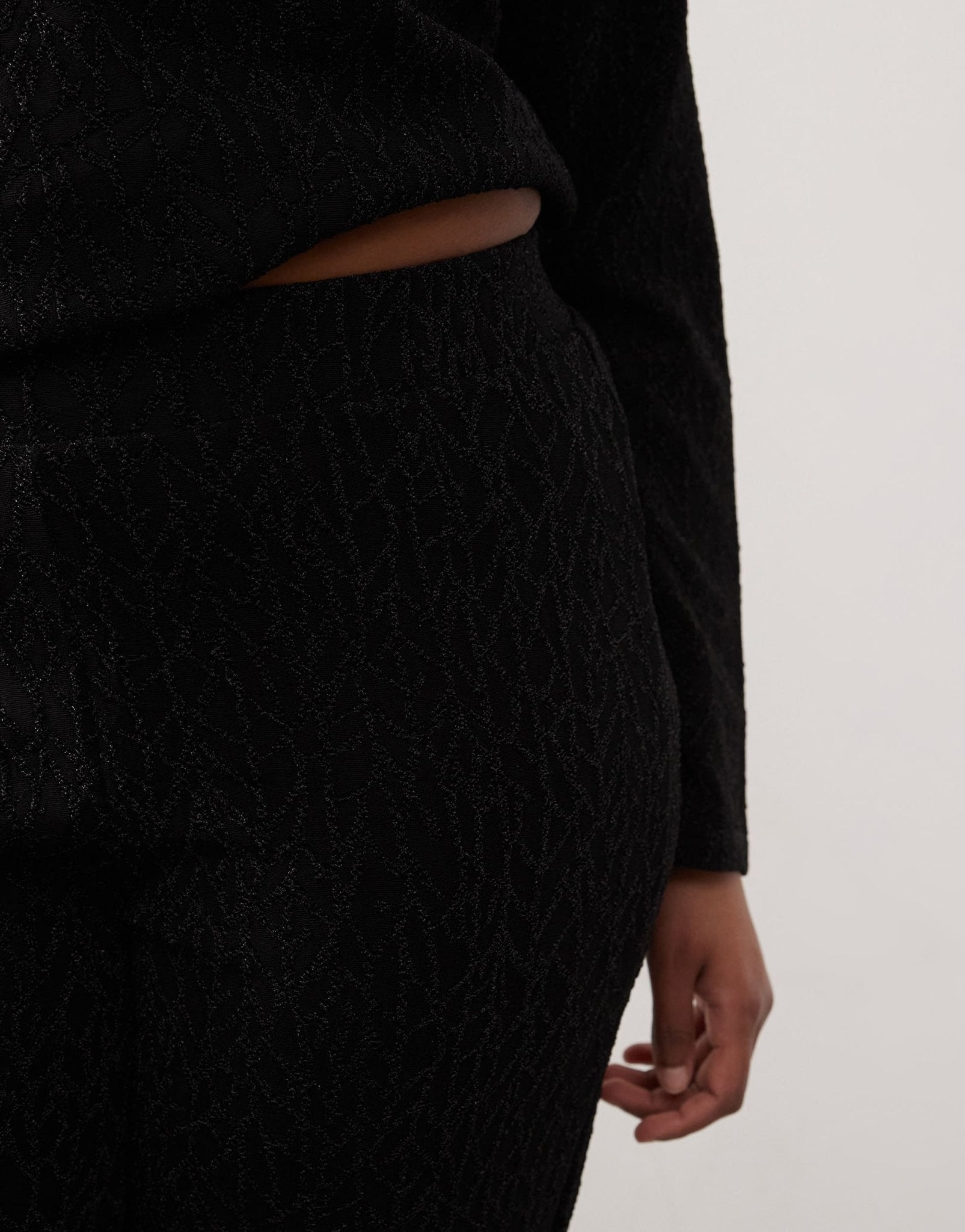Noisy May Curve glitter flare trouser co - ord in black - BLACK - ASOS Sample Sale