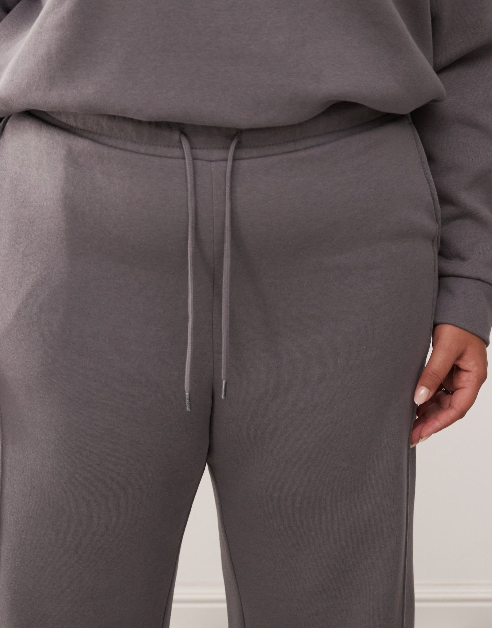 Noisy May Curve high waist wide leg jogger co - ord in grey - ASOS Sample Sale