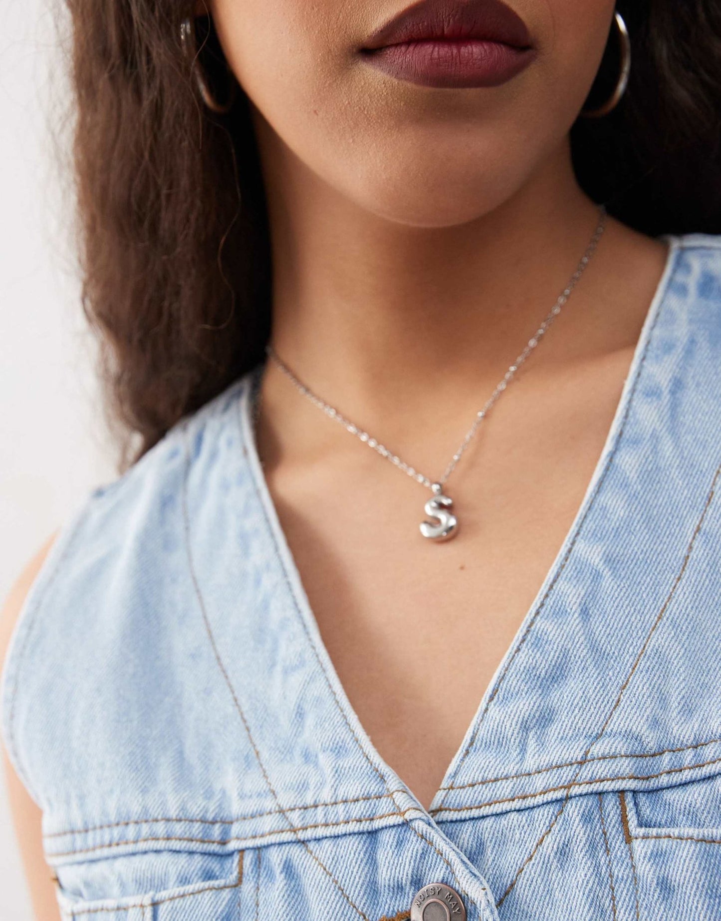 Noisy May denim waistcoat mini dress in light blue wash - ASOS Sample Sale