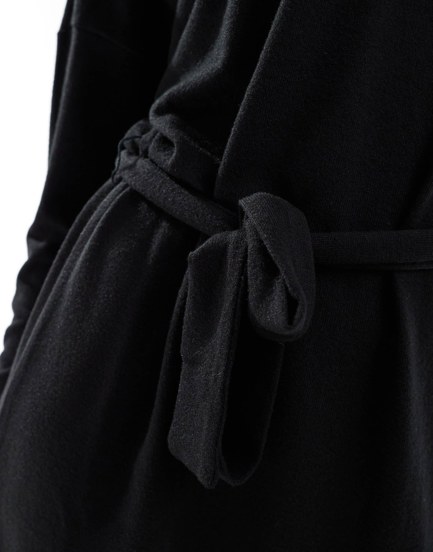 Noisy May Tall tie waist high neck knitted mini jumper dress in black - ASOS Sample Sale