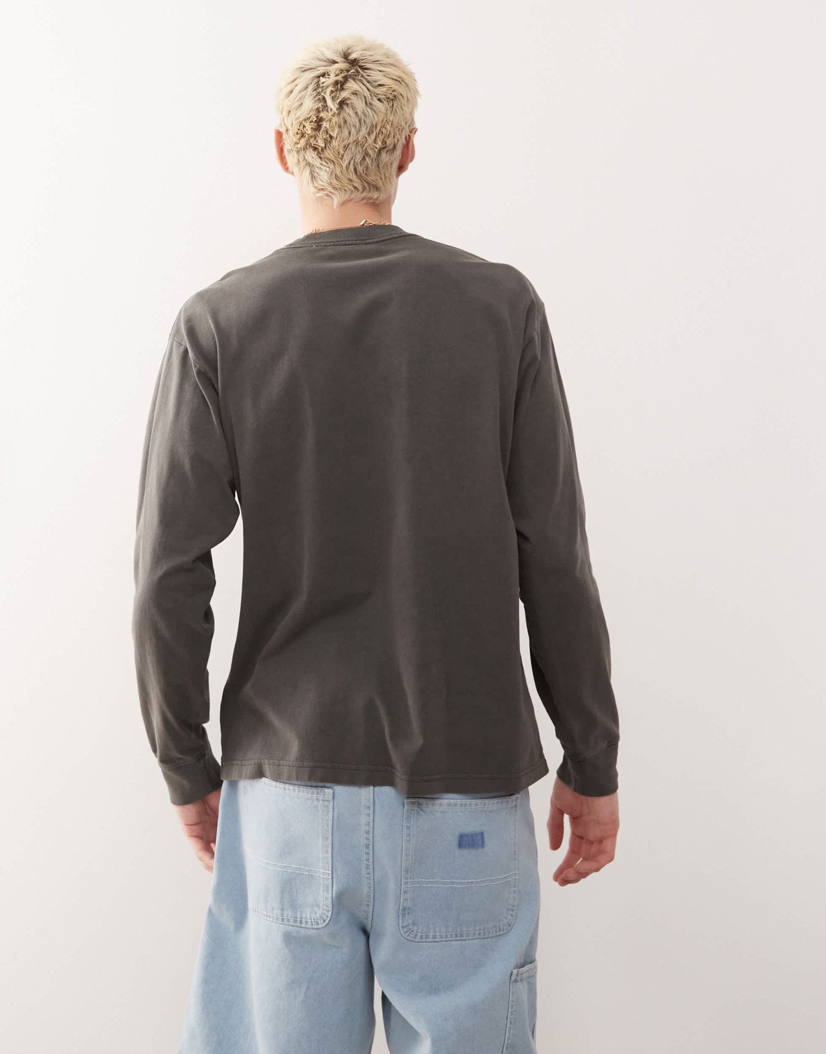 Obey long sleeve logo t-shirt in pigment digital black - ASOS Sample Sale