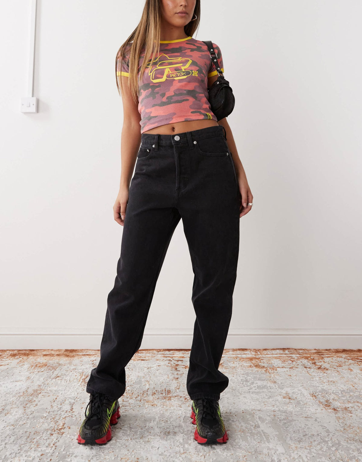 Obey sophie straight jeans in faded black - ASOS Sample Sale