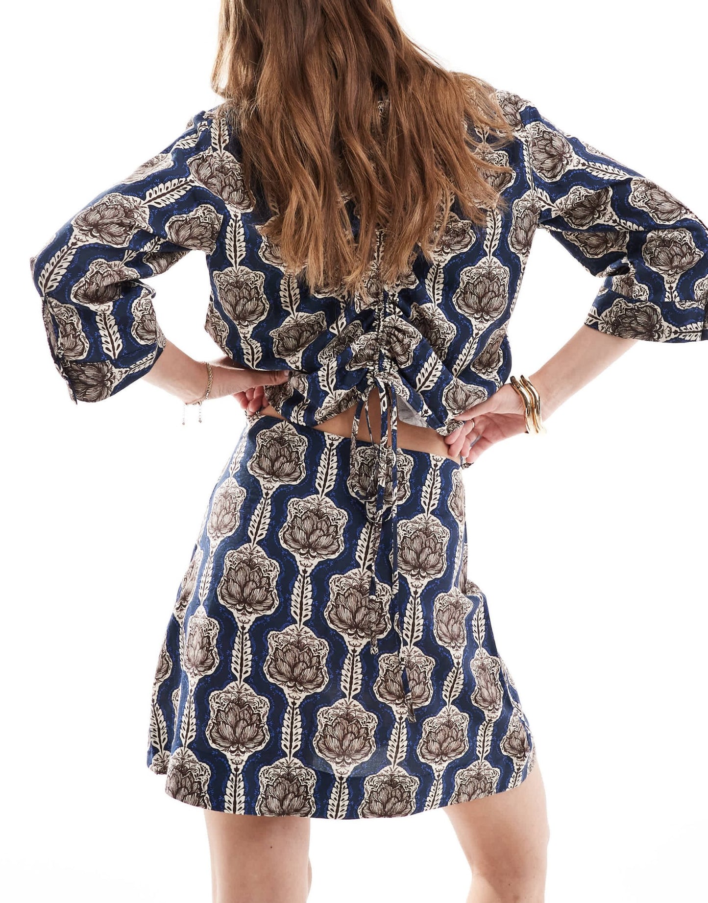 Object a - line mini skirt co - ord in vintage floral print - ASOS Sample Sale