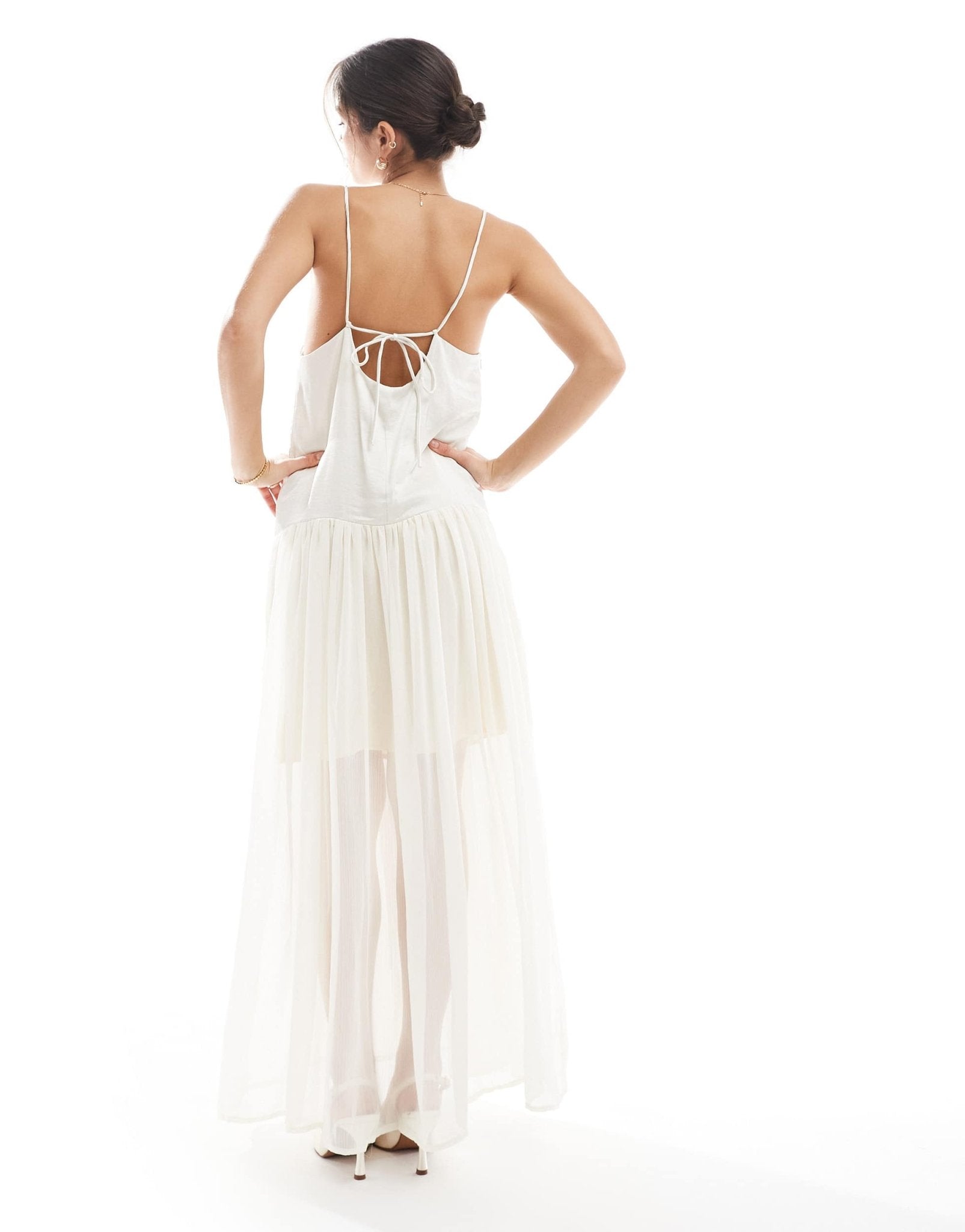 Object tulle maxi slip dress in off white - ASOS Sample Sale