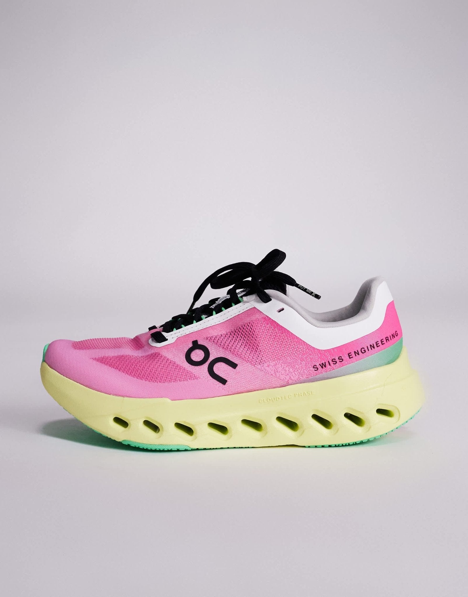 ON Cloudsurfer Next running trainers in pink and limelight - ASOS Sample Sale