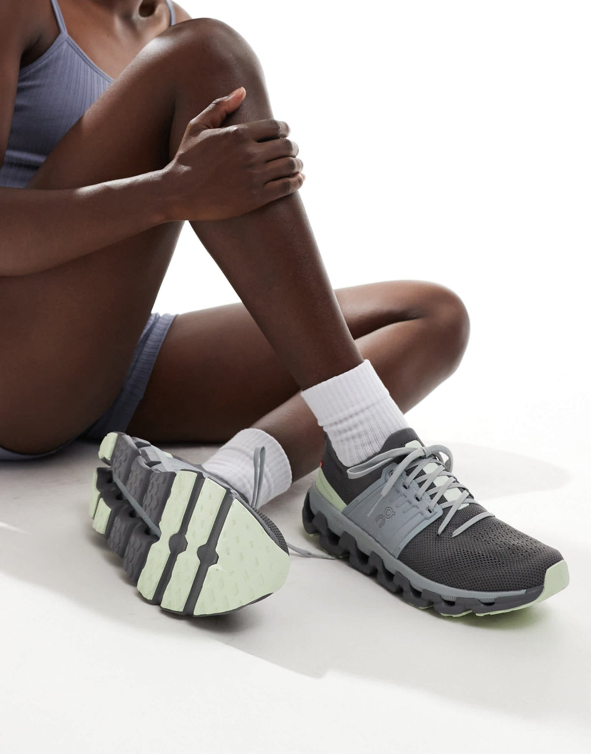 ON Cloudswift 3 running trainers in khaki and grey - ASOS Sample Sale