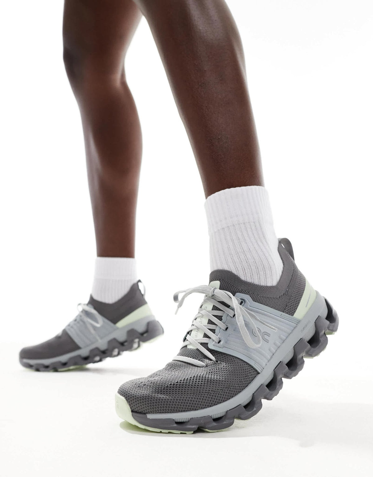 ON Cloudswift 3 running trainers in khaki and grey - ASOS Sample Sale