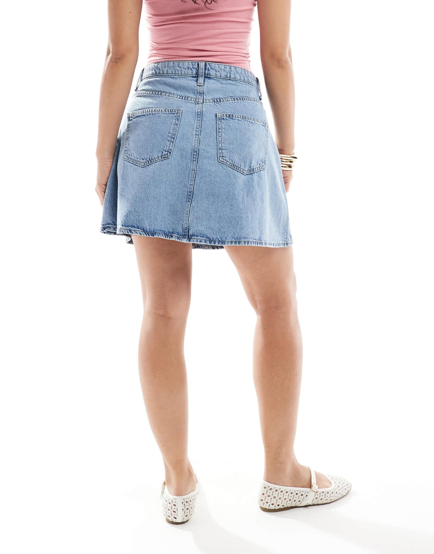 ONLY a-line denim mini skirt in light blue - ASOS Sample Sale