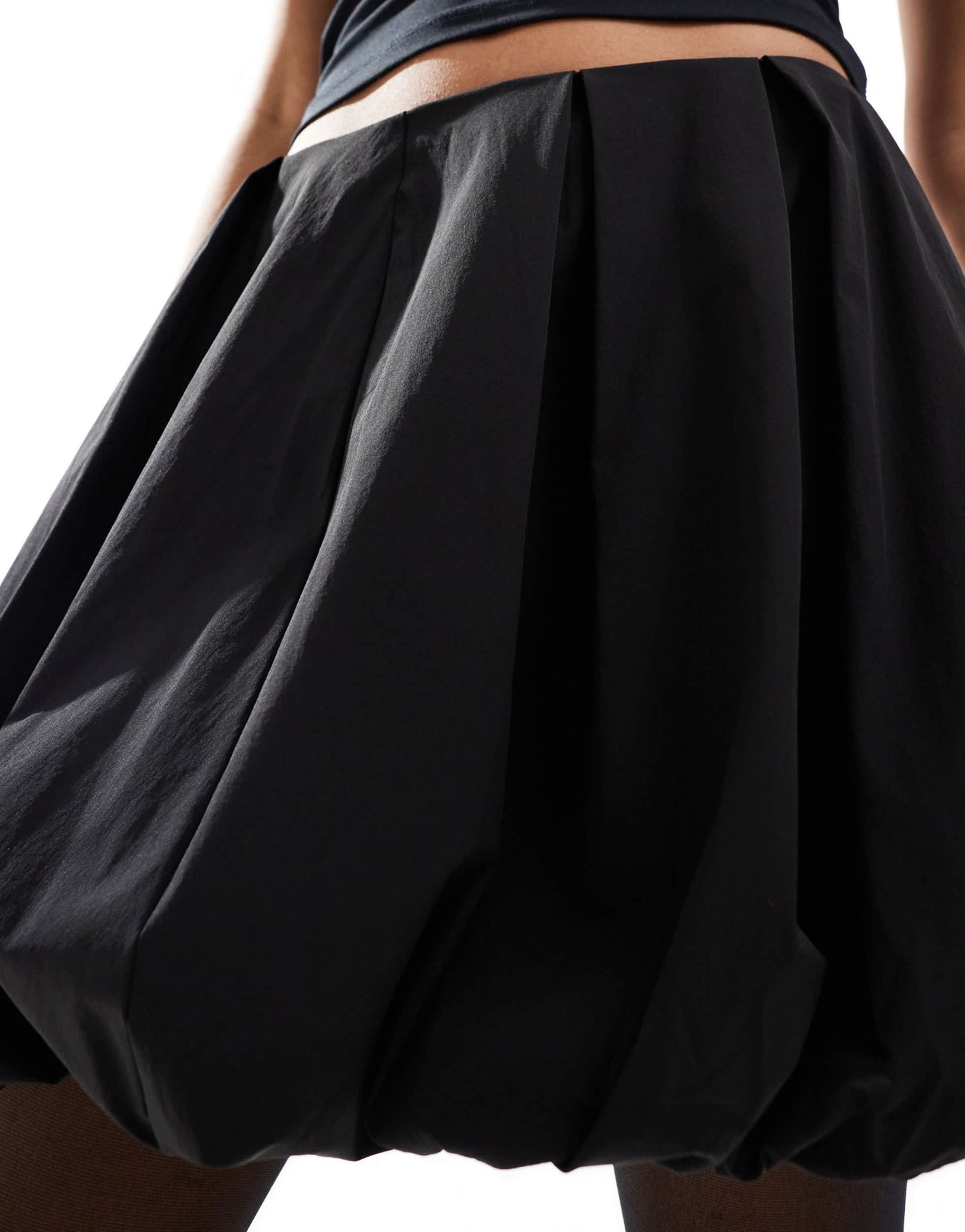 ONLY bubble hem mini skirt in black - ASOS Sample Sale