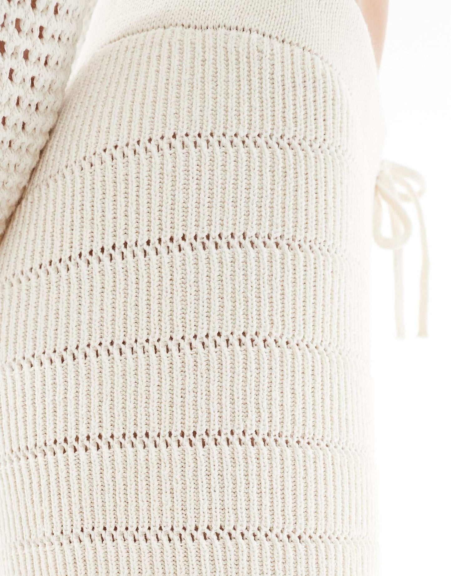 ONLY crochet wide leg trouser co - ord in cream - ASOS Sample Sale