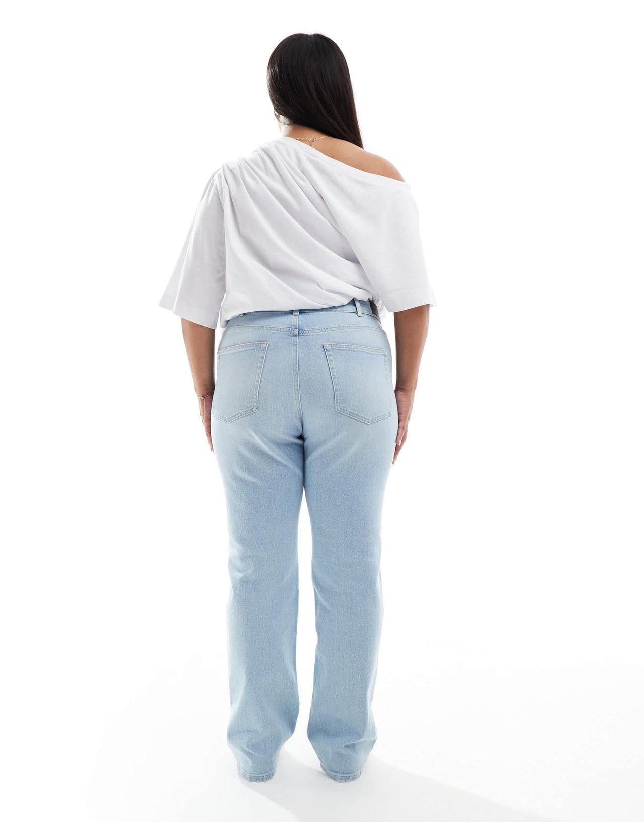 ONLY Curve wide leg jeans in light blue - ASOS Sample Sale