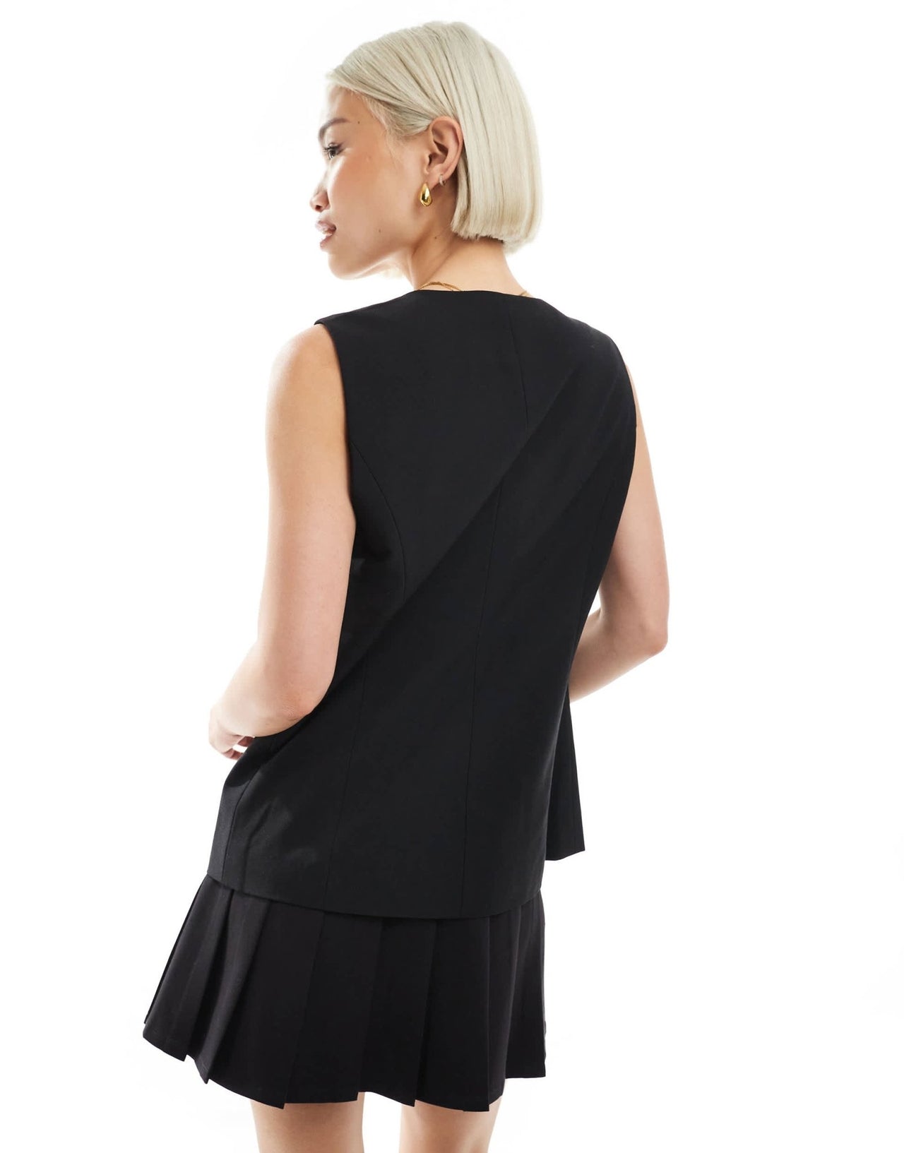 ONLY high neck waistcoat in black - ASOS Sample Sale