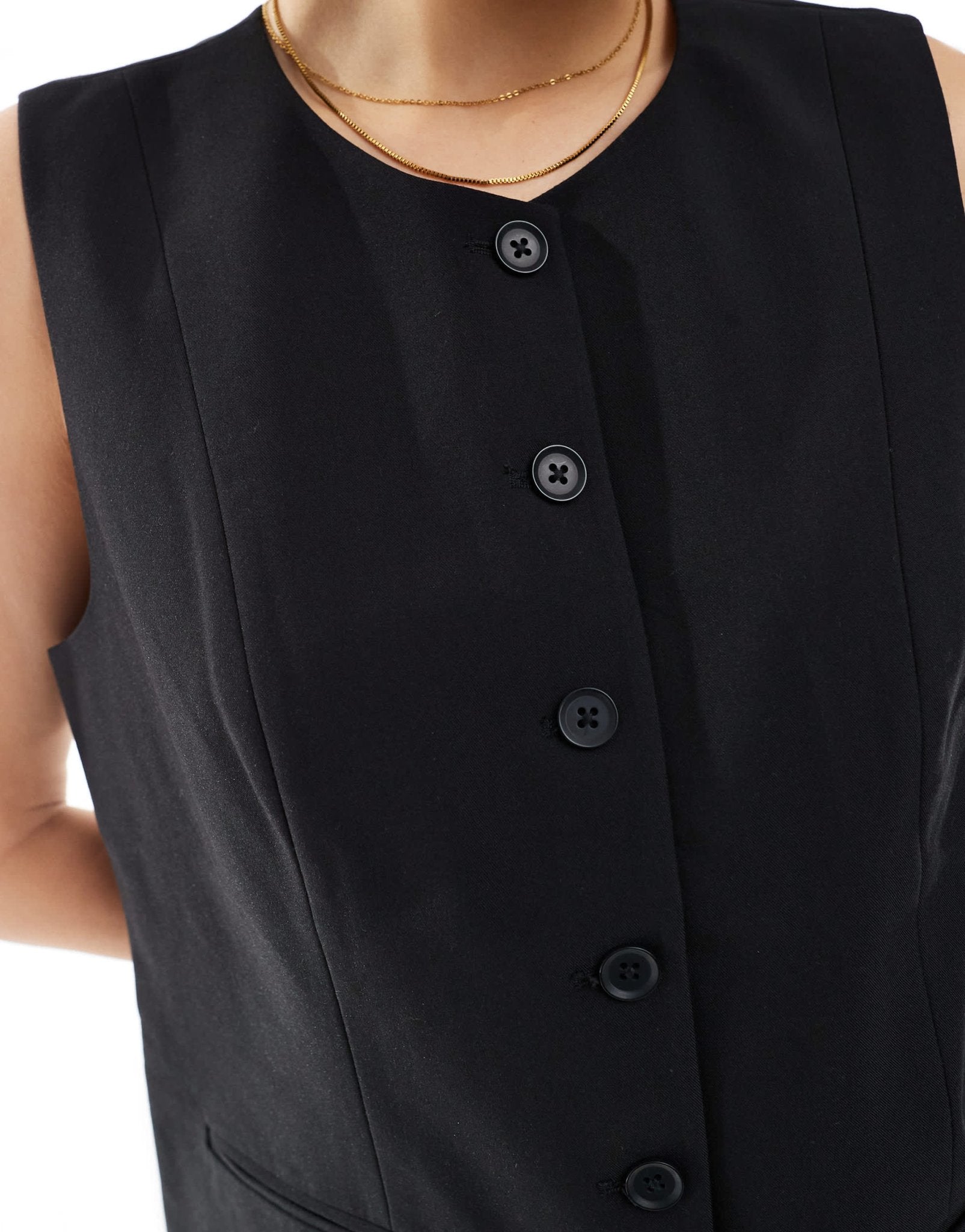 ONLY high neck waistcoat in black - ASOS Sample Sale