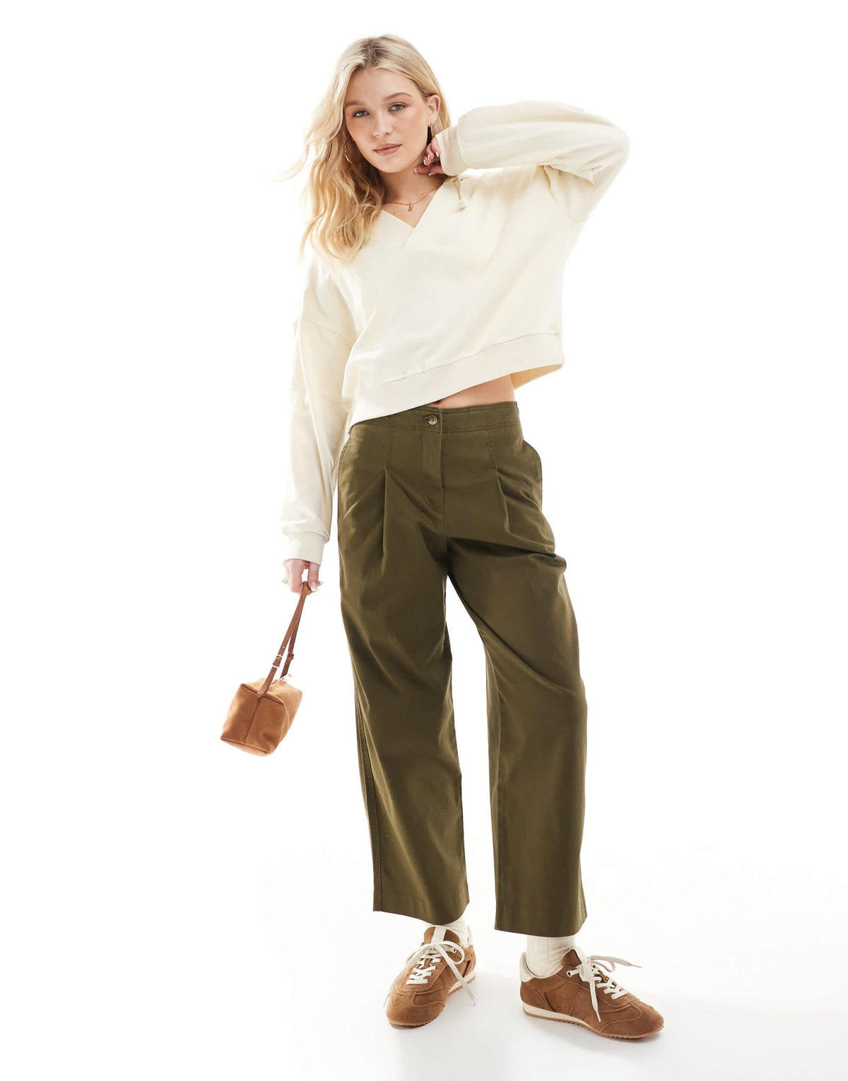 ONLY hoodie in cream - ASOS Sample Sale