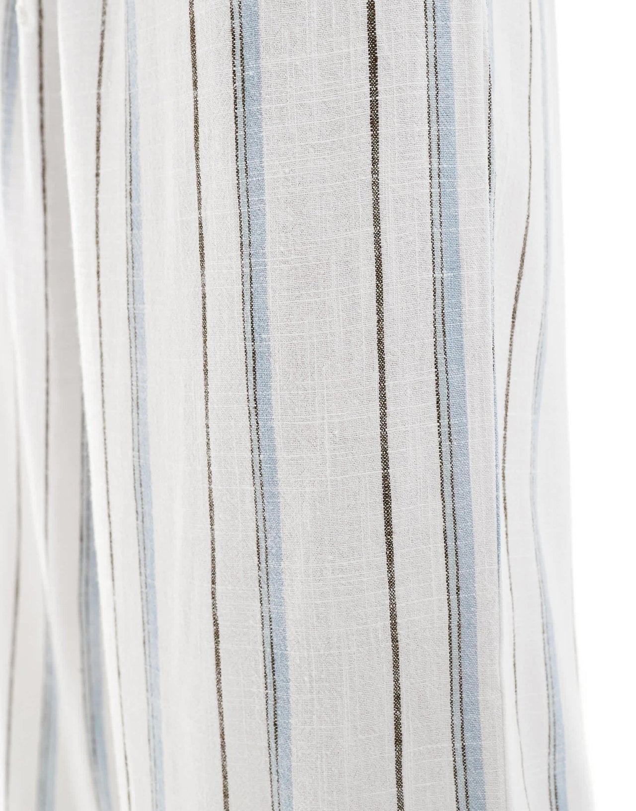 ONLY linen mix wide leg trousers in cream and blue stripe - ASOS Sample Sale